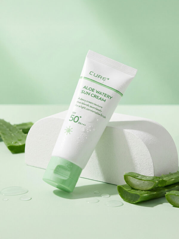 CURE Alpha Aloe Watery Sun Cream SPF50+ PA+++ — 40 ml - Image 4