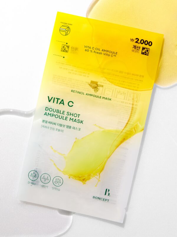BONCEPT Vita C Double Shot Ampoule Mask — 34.5 g, 1 Sheet - Image 2