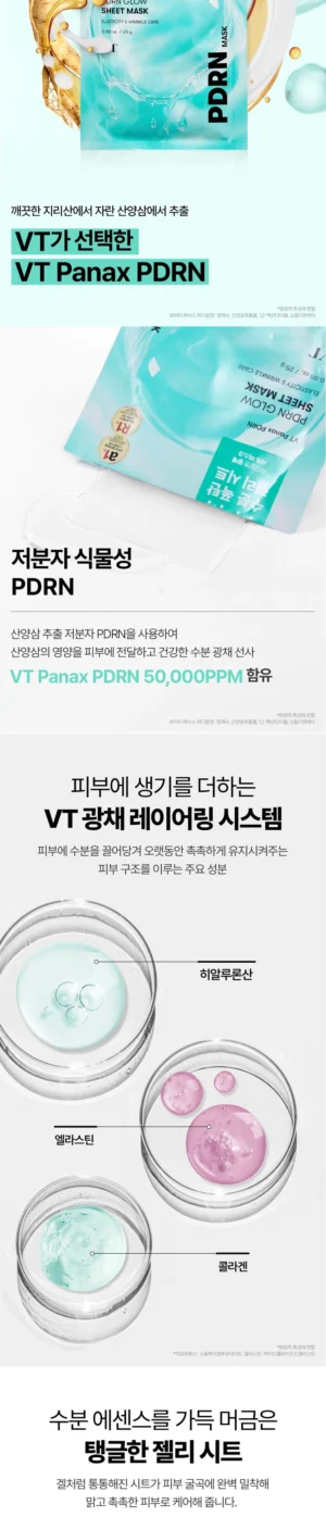 VT PDRN Glow Sheet Mask — 1 Sheet, 25 g - Image 7