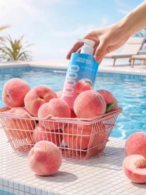 ELASTINE Cooling Head Spa Cooling Peach Shampoo 460 ml - Image 7