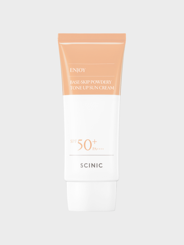 SCINIC Enjoy Base Skip Powdery Tone Up Sun Cream SPF50+ PA++++ — 60 g - Image 2