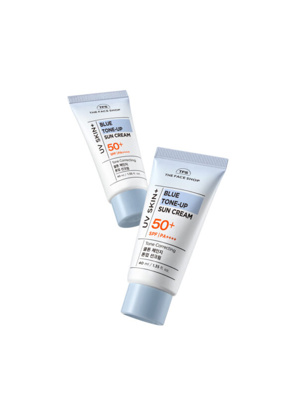 THE FACE SHOP UV Skin Plus Blue Tone-Up Sun Cream 40 ml - Image 2