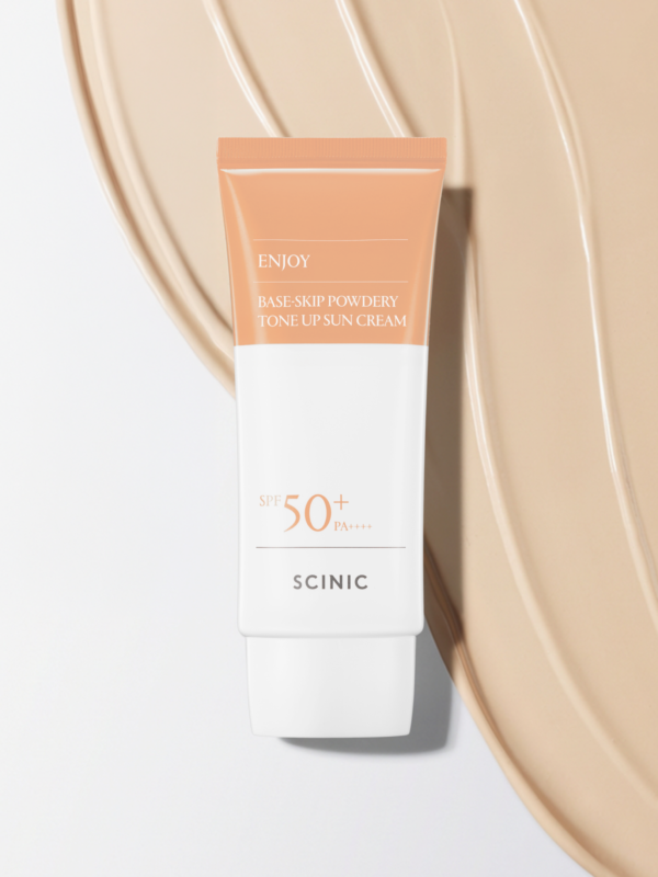 SCINIC Enjoy Base Skip Powdery Tone Up Sun Cream SPF50+ PA++++ — 60 g