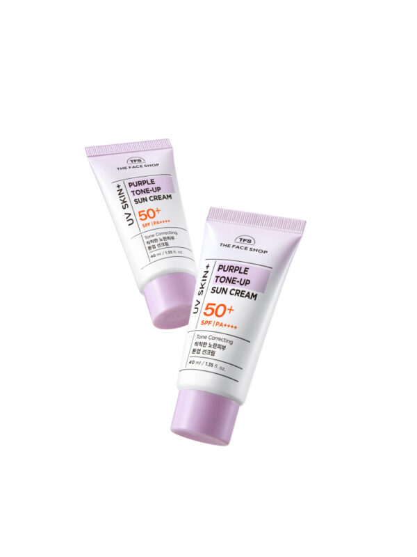 THE FACE SHOP UV Skin Plus Purple Tone-Up Sun Cream 40 ml - Image 2
