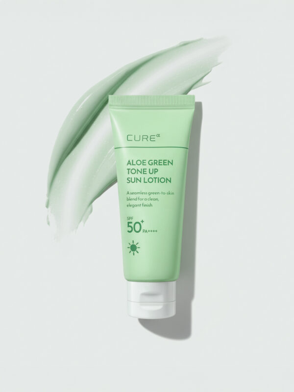 CURE Alpha Aloe Green Tone-Up Sun Lotion SPF50+ PA++++ — 40 g - Image 3