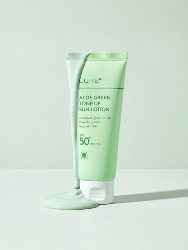 CURE Alpha Aloe Green Tone-Up Sun Lotion SPF50+ PA++++ — 40 g - Image 2