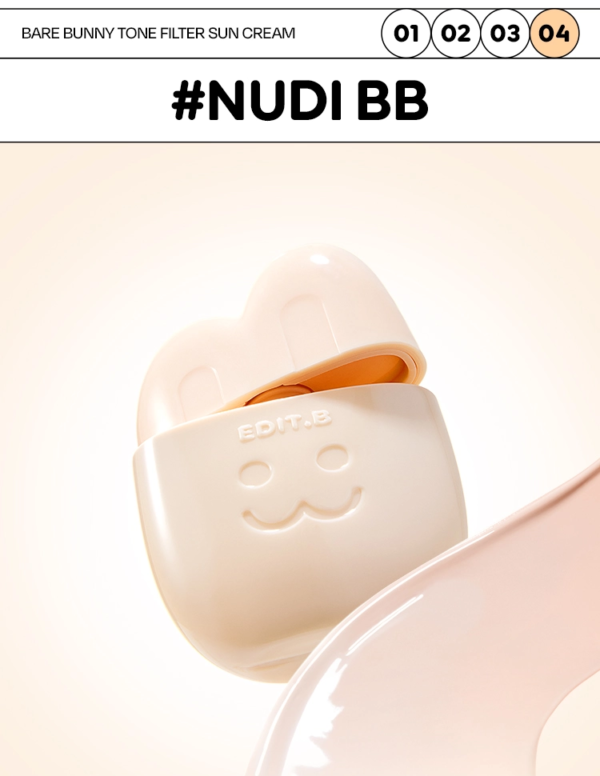 EDIT.B Barebunny Tone Filter Sun Cream SPF50+ PA++++ — 04 Nudi BB, 30 ml - Image 13