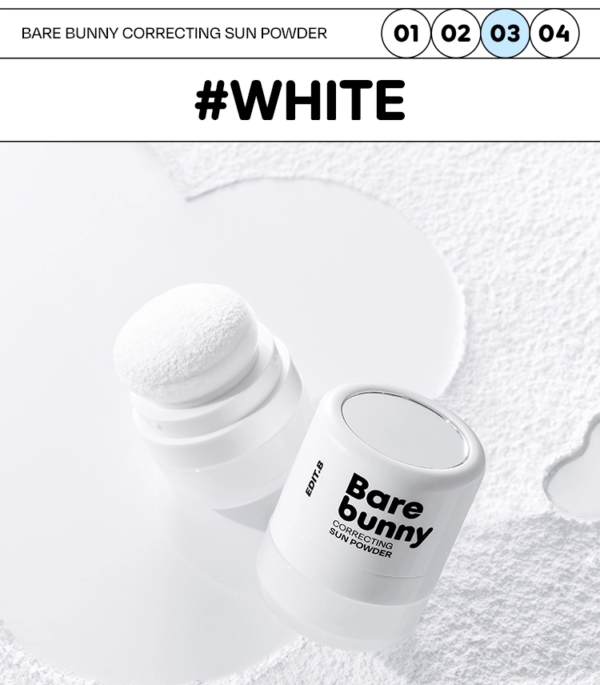EDIT.B Barebunny Correcting Sun Powder SPF50+ PA++++ — 03 White, 5 g - Image 14