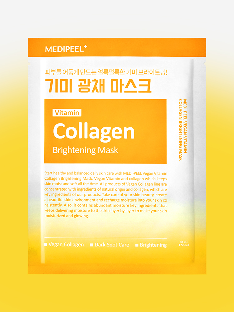 third100-1053506-01 MEDIPEEL Vegan Vitamin Collagen Brightening Mask 30 ml - Image 1