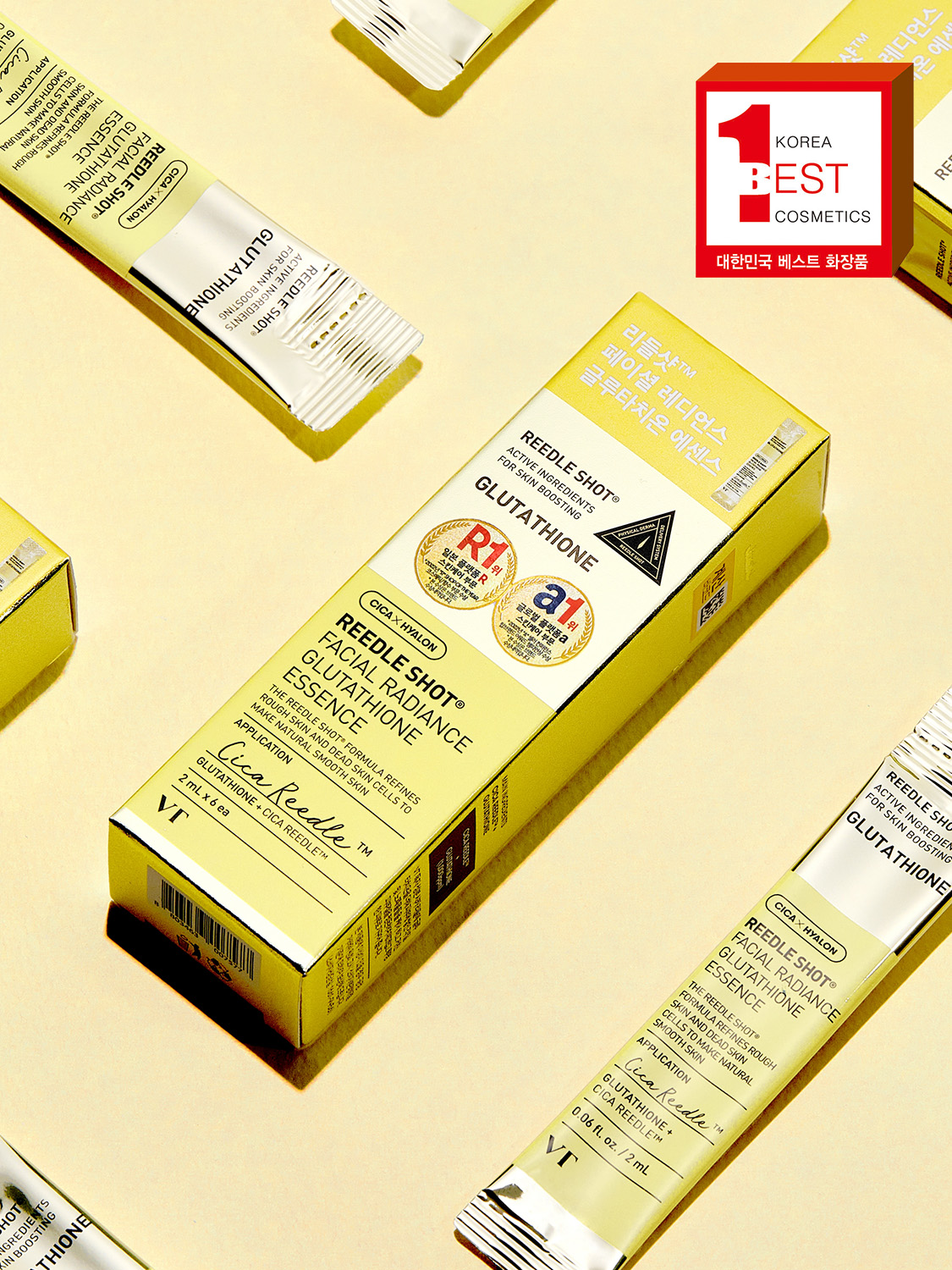 third100-1056649-01 VT Reedle Shot Facial Radiance Glutathione Essence 2 ml x 6 - Image 1