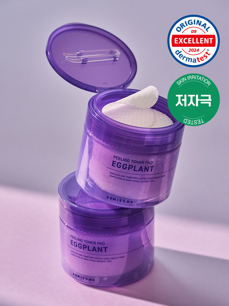 third100-1059838-01 SOMISOME Eggplant Peeling Toner Pads 50 Pads / 140 g - Image 1