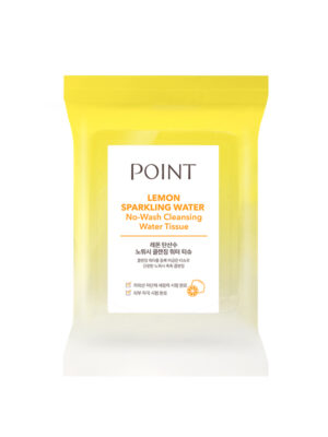 POINT Lemon Sparkling Water No-Wash Cleansing Water Tissues 30 Sheets - Image 4