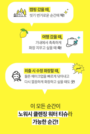 POINT Lemon Sparkling Water No-Wash Cleansing Water Tissues 30 Sheets - Image 7